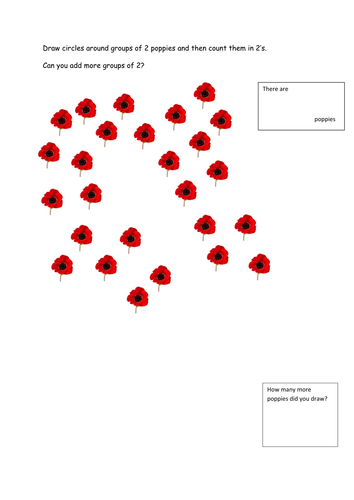 Counting in 2's - Poppies