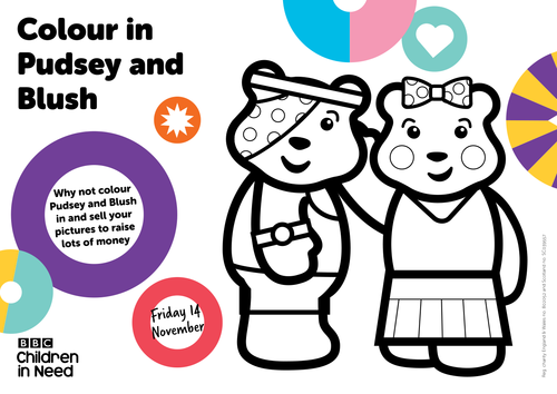 Colour in Pudsey and Blush by BBCChildrenInNeed