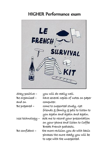 French Higher Performance exam survival guide