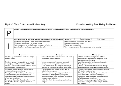 Independent Study Booklet P2 topic 7 AQA