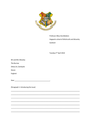 Harry Potter Letter of Complaint