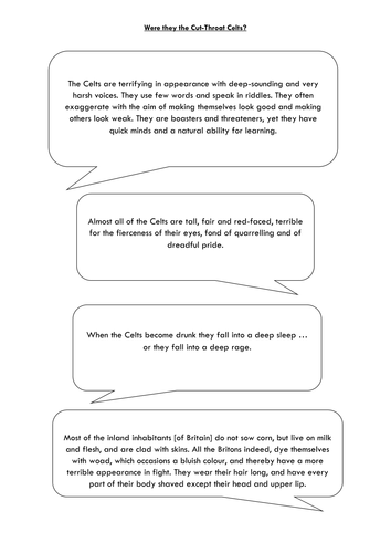 Were the Celts Cut Throat