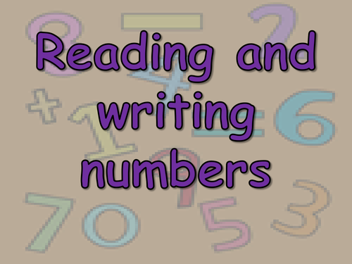 Reading and writing numbers