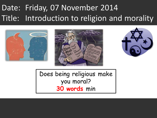 Introduction to religion and morality