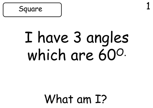 Properties of triangles and quadrilaterals loop cards