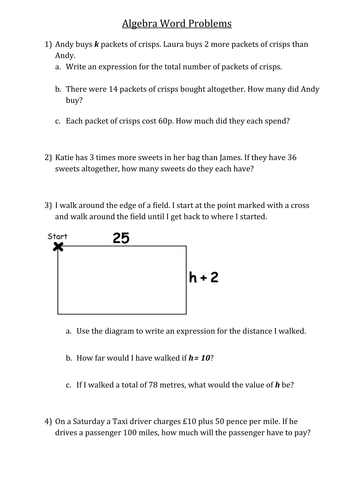 Algebra Word Problems Worksheet Algebra Word Problems And Writing 