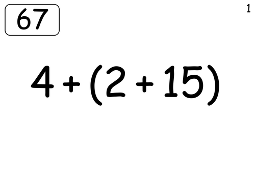 Calculations with brackets loop cards