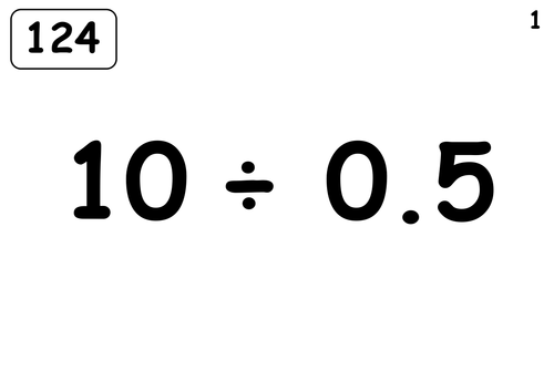 Dividing by decimals loop cards
