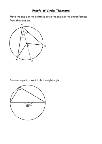 Proving circle theorems