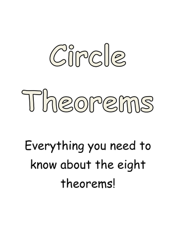 Circle theorems booklet