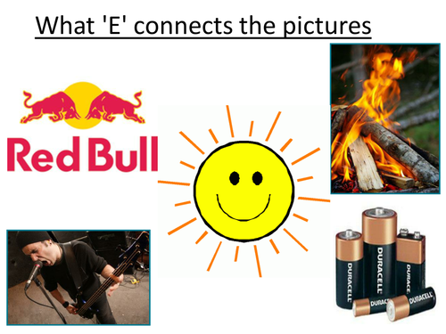 Lesson starter for Energy topic