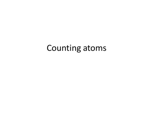 number of atoms in a formula