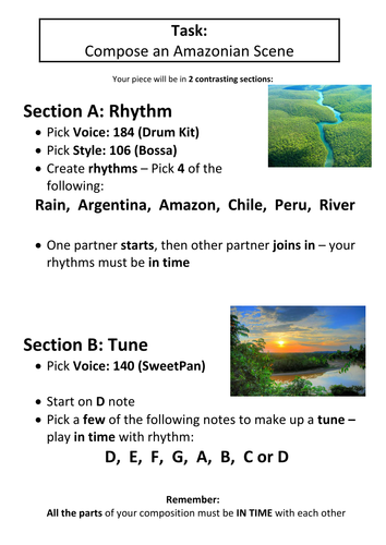'Amazonian Scene' Composition