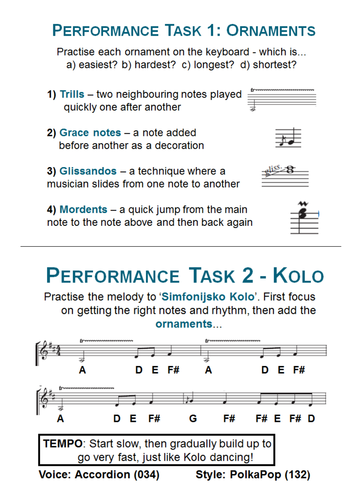 'Serbian Kolo Music' Worksheet