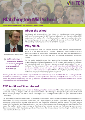 NTEN Case study - Blatchington Mill School