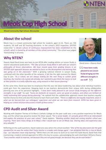 NTEN Case study - Meols Cop