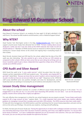 NTEN Case study - King Edward VI Grammar School