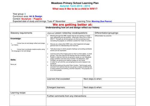 Sculpture project making poppies for Remembrance