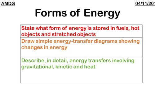 AQA Science A P1.2 Using Energy