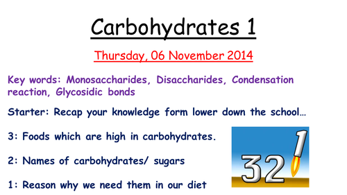 Mono and disaccharides