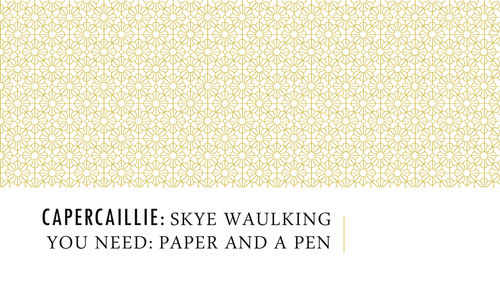 first and second lesson into capercaillie