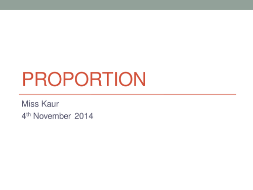 Proportion (recipe) and Functional maths - KS4