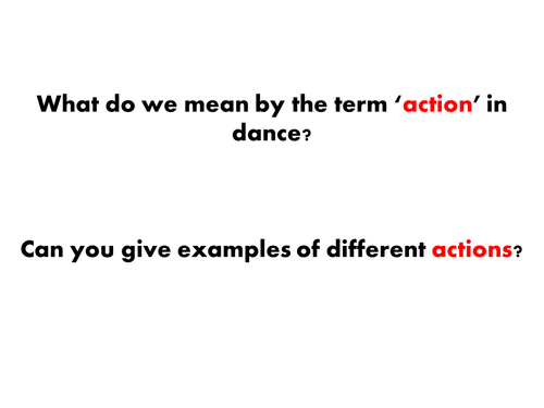 Revision cards GCSE Dance - choreography