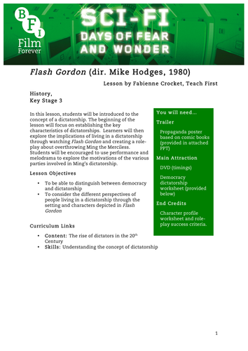 Flash Gordon History KS3