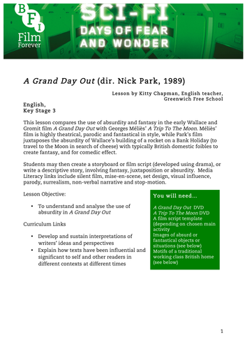 A Grand Day Out English KS3
