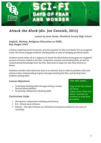 Attack the Block English KS3 to 5