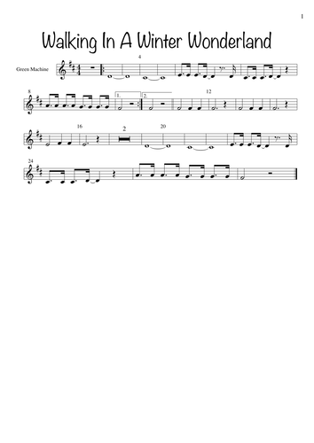 Band Arrangement - Walking in a Winter Wonderland