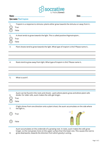 Phototropism and Geotropism