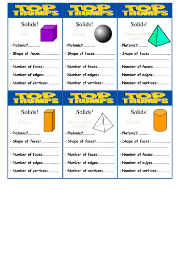 Revise solids: faces, surfaces, edges & vertices