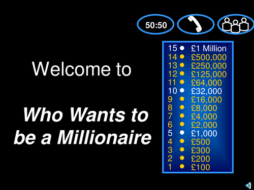 AQA BIOL2 'millionaire' revision quiz