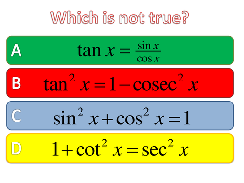 C3 Trig odd one out - revision