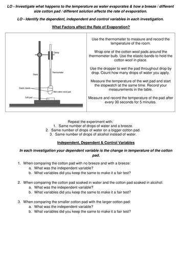 What factors affect evaporation