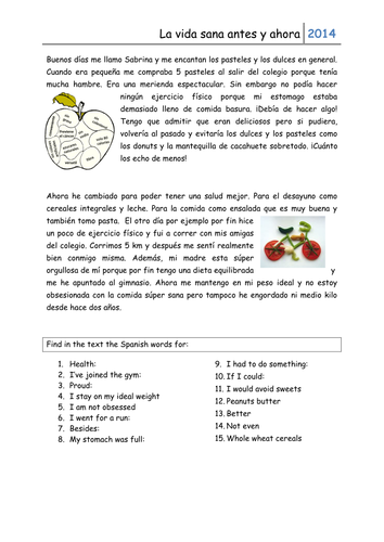 Mi dieta antes y ahora