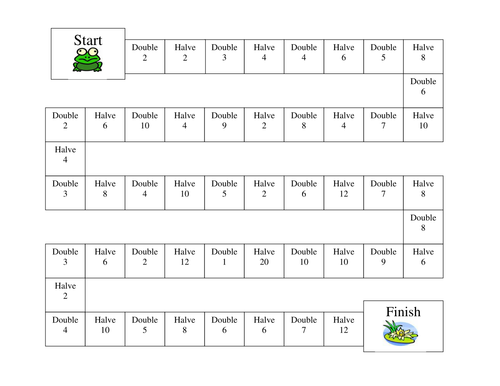 doubling and halving games teaching resources