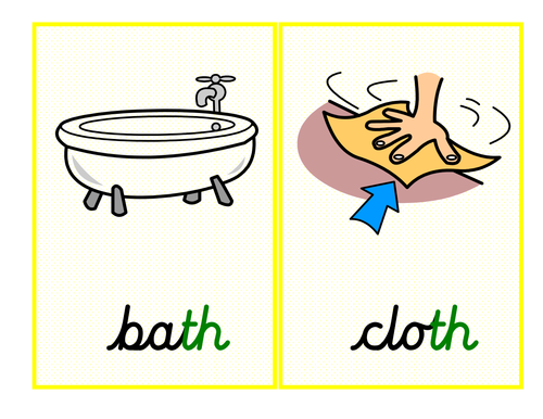 Phase 3: table cards/games for th phoneme