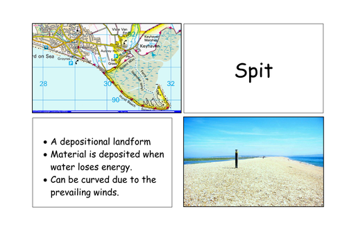 Coasts Landscape Features Card Sort (inc. OS Map)