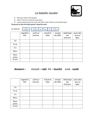 Battleships Perfect Tense Internet