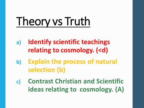 Theory of evolution and natural selection OCR B602