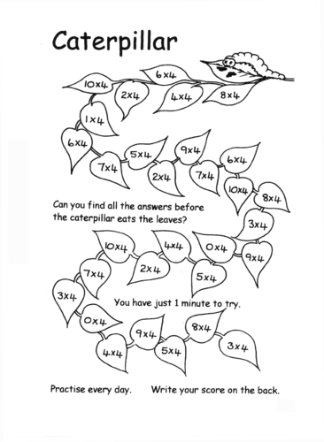 A-Minute-A-Day-Maths        4 times table