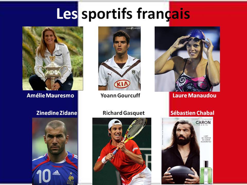 French sportsmen wallpaper for Smart Board | Teaching Resources