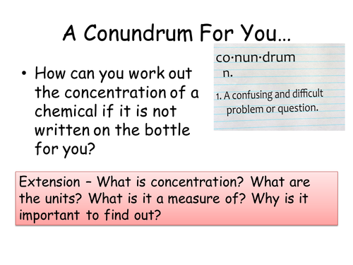 Titrations and Calculations