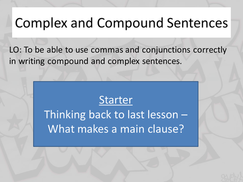 Compound and complex sentences