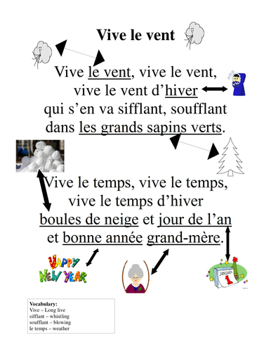 Vive Le Vent (Jingle Bells) French Lyrics & Translation