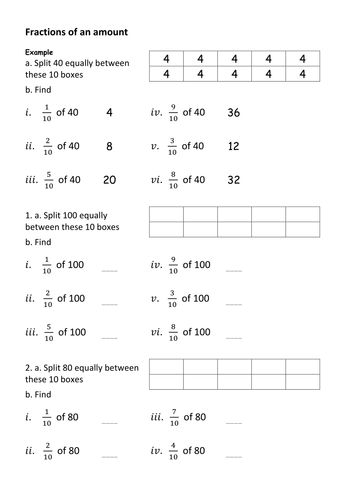 Fraction of an amount - simple