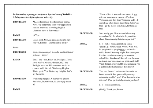 Spoken language - schools and colleges