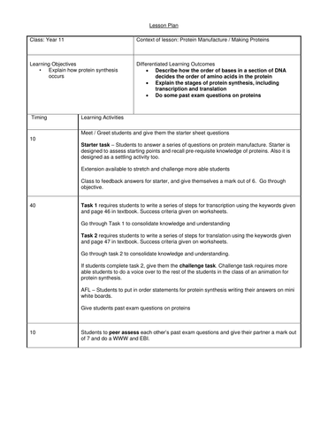 B2 - Making Proteins